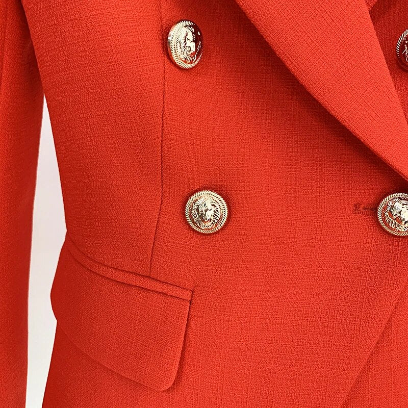 Women's Classic Double Breasted Slim Fit Blazer