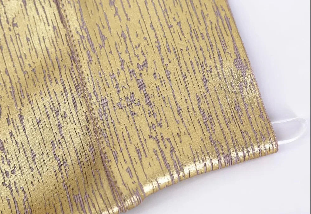 Gold Bandage Bodycon Midi Skirts