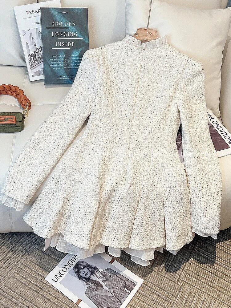 Elegant Tweed Jacket Dress
