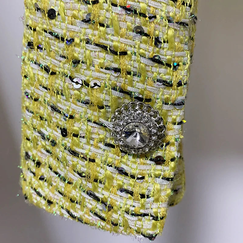 Sequinned Jacket Skirt Suit 3 piece Set