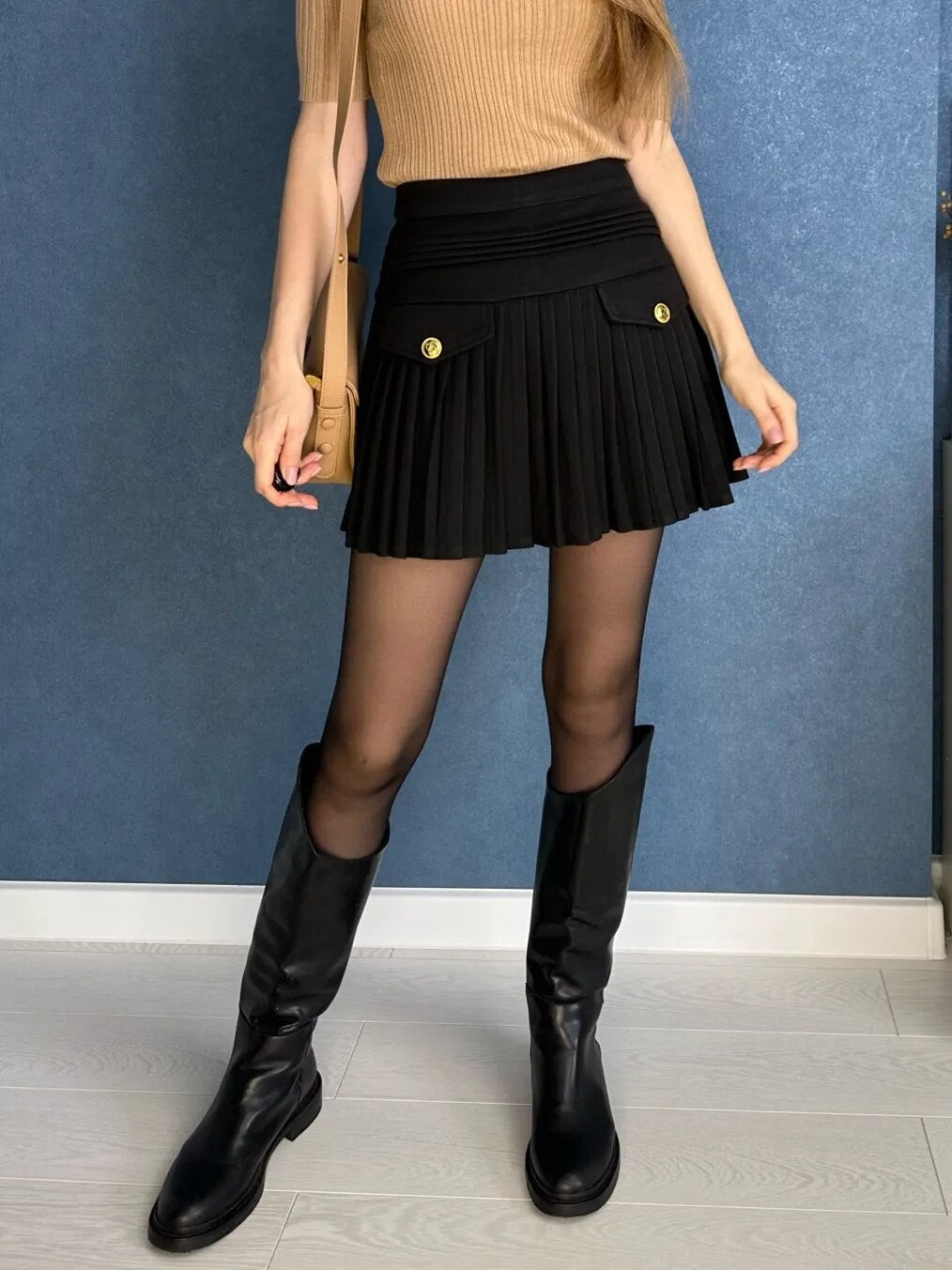 Pleated Vintage Mini Skirt