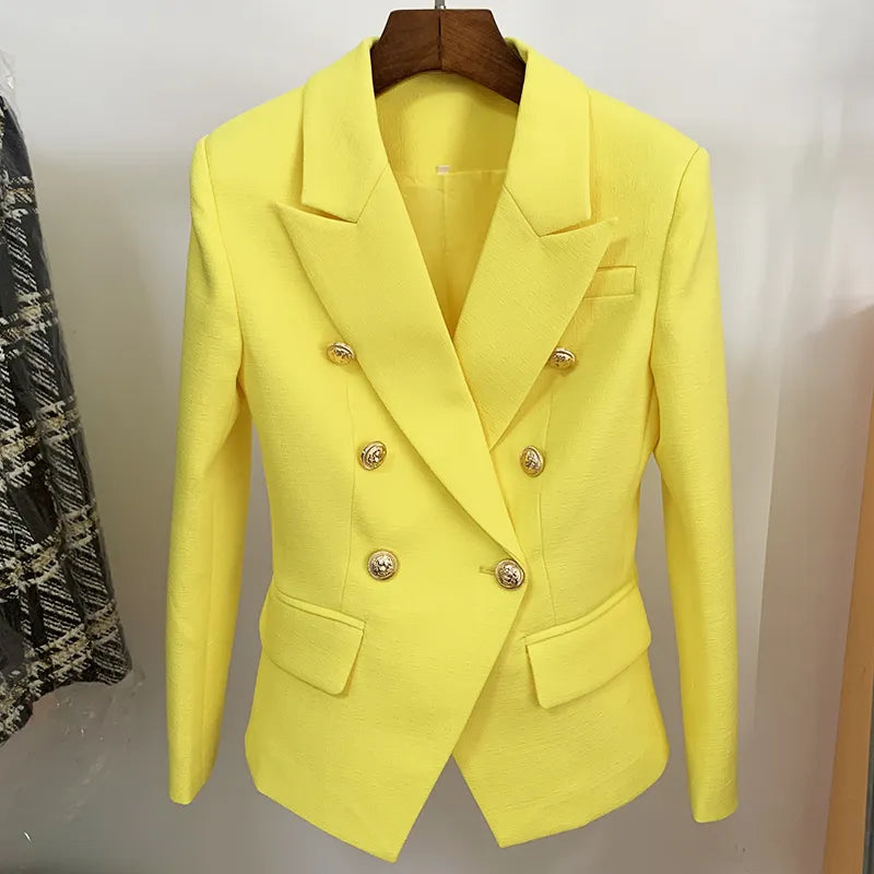 Women's Classic Double Breasted Slim Fit Blazer