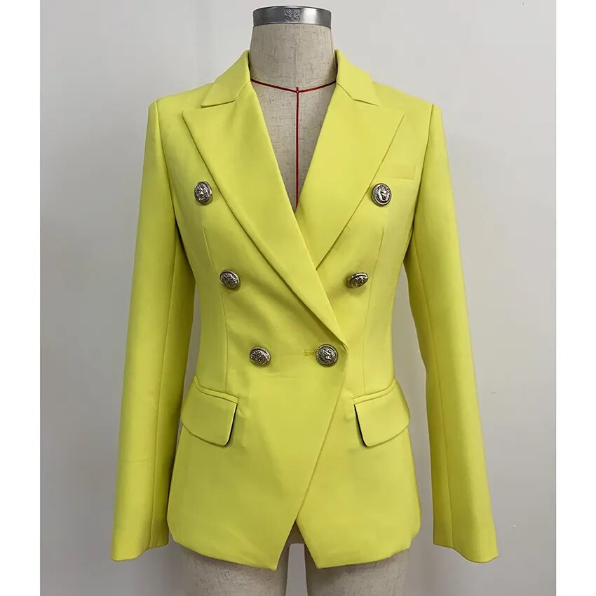 Woman's Classic Double Breasted Slim Fit Blazer