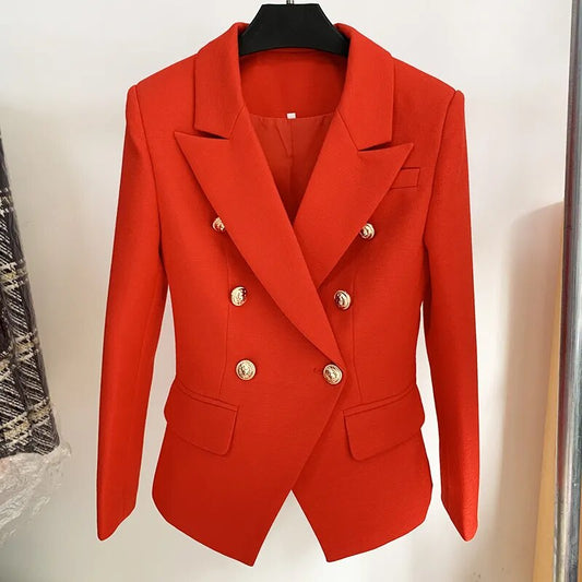 Women's Classic Double Breasted Slim Fit Blazer