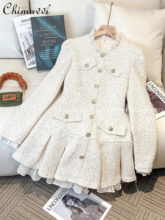 Elegant Tweed Jacket Dress