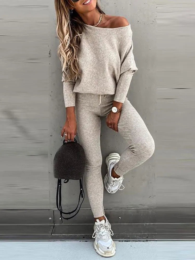 Knitted Lounge Wear Set
